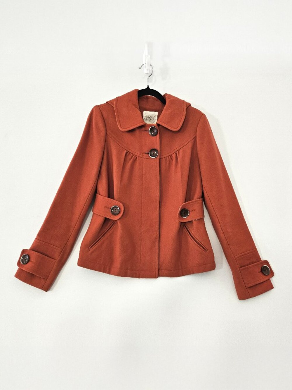 Anthropologie Cidra Poppy Wool Peacoat Womens Felted Y2K Twee Fairycore Jacket 8